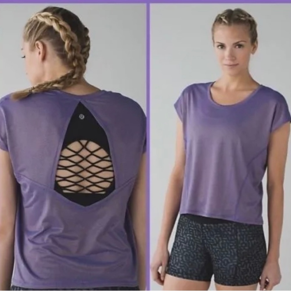 lululemon athletica Purple Open-Back Crop Top